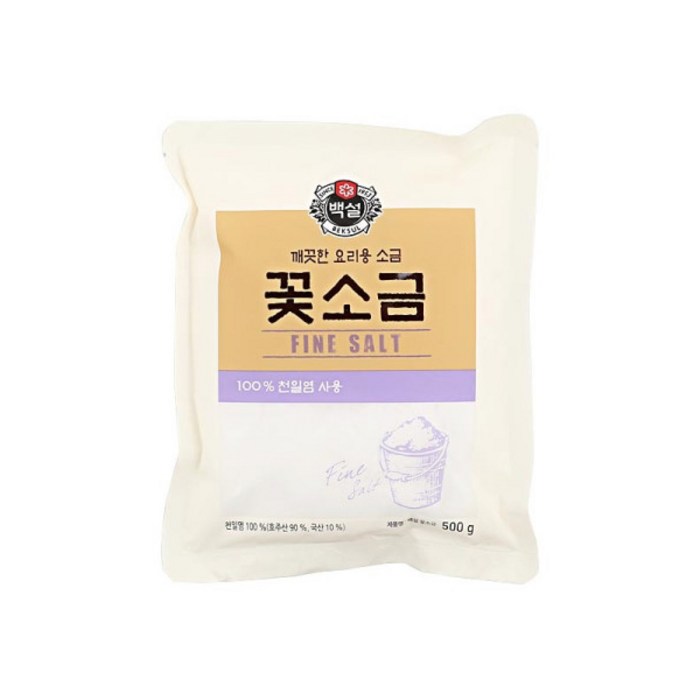 CJ 제일제당 백설 꽃소금 500g, 1개 대표 이미지 - 맛소금 추천