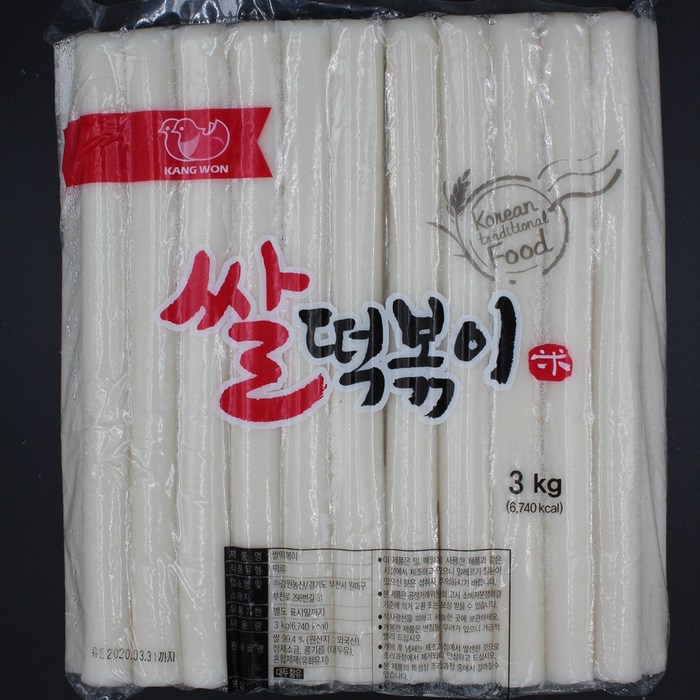 강원농산 쌀가래떡, 3.5 (3kg 표시) 대표 이미지 - 가래떡 추천