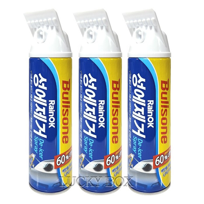 불스원 레인OK 성에제거 스프레이, 3개, 400ml 대표 이미지 - 스프레이 체인 추천