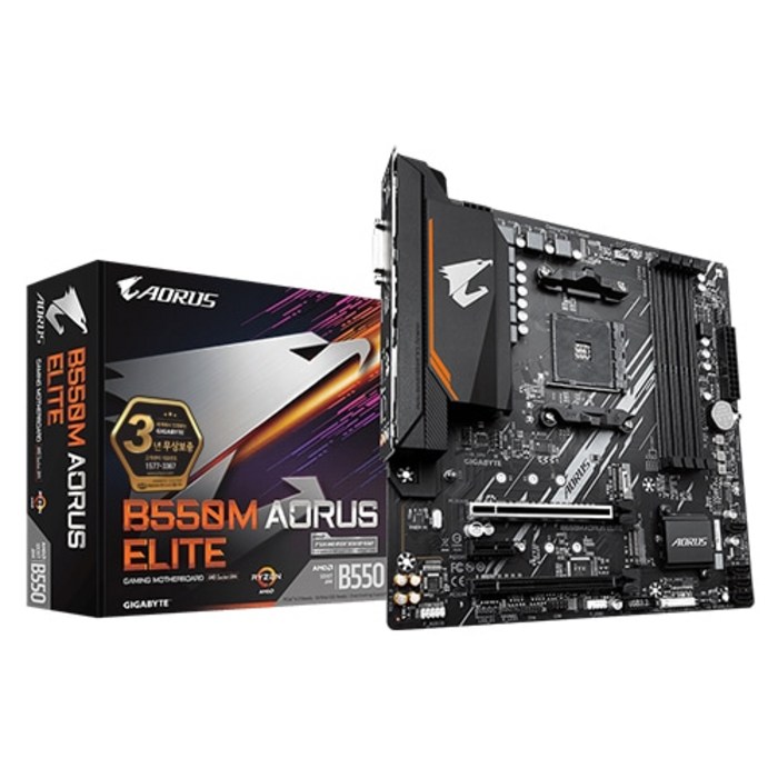 [GIGABYTE] B550M AORUS ELITE 제이씨현 (AMD B550/M-ATX) 대표 이미지 - AMD 메인보드 추천