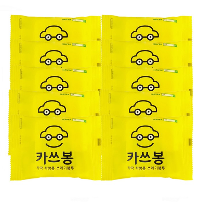 차딱 카쓰봉 차량용 쓰레기봉투 3p, 10개 대표 이미지 - 차량용 쓰레기통 추천