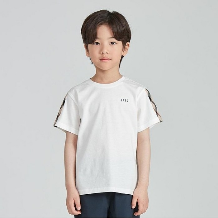 닥스 리틀 닥스키즈 레터링 R넥 티셔츠 DTM10TR32G WT