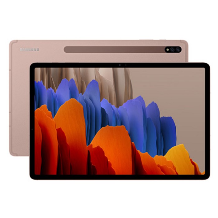 삼성전자 갤럭시 탭S7+ 12.4 LTE + Wi-Fi 256GB, SM-T975N, 미스틱브론즈 대표 이미지 - 인강용 태블릿 추천