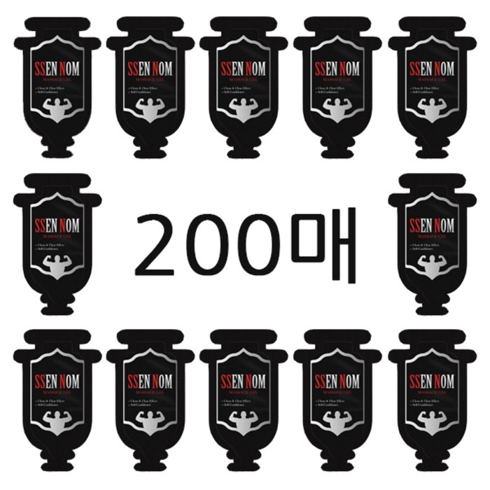 에이스제약 쎈놈 프리미엄 남성청결제 남성마사지젤 일회용 청결제, 200개, 1.5g 대표 이미지 - 일회용 마사지젤 추천