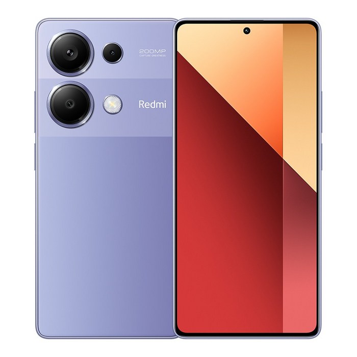 샤오미 레드미 노트13 프로 Redmi Note 13 Pro 4G 글로벌 버전 200MP OIS 카메라 스마트폰 120Hz AMOLED 67W 헬리오 G99 울트라 NFC, 퍼플, 8GB, 256GB 대표 이미지 - 저가폰 추천