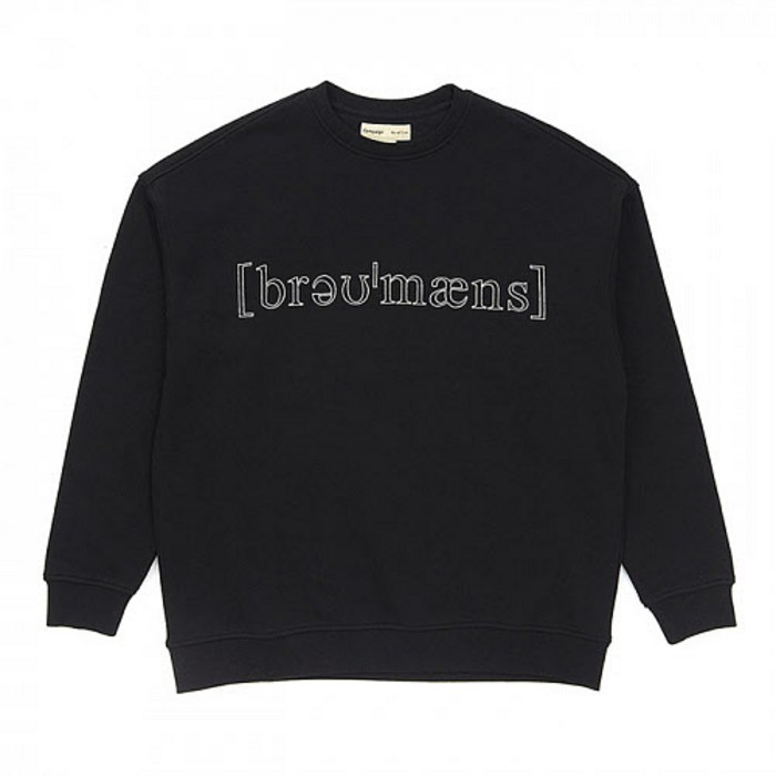 비욘드클로젯 기모 BROMANCE SYMBOL SWEAT SHIRT BLACK 대표 이미지 - 비욘드클로젯 맨투맨 추천