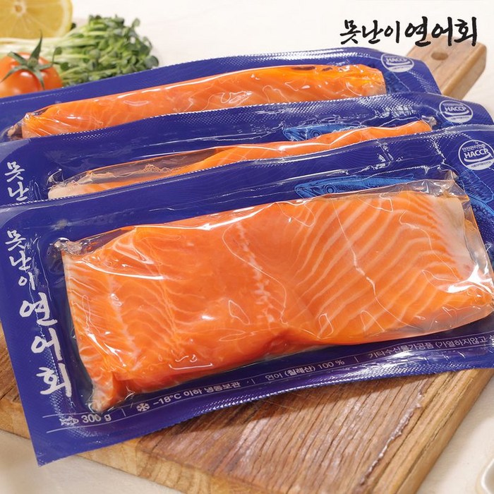 못난이 연어회(300gX3), 300g, 3개 대표 이미지 - 연어 요리 추천