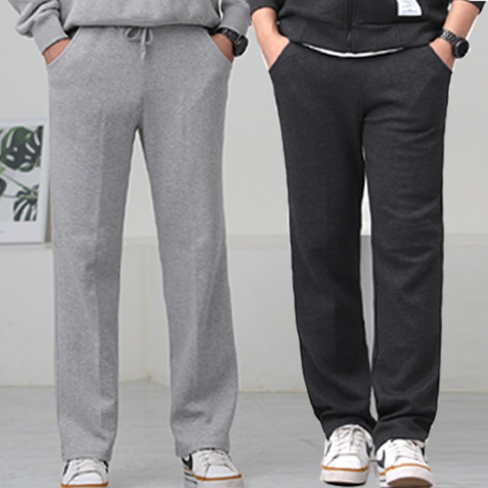 남자 기모 통일자 트레이닝팬츠 겨울 빅사이즈 M~6XL 공용 커플 대표 이미지 - 운동복 추천