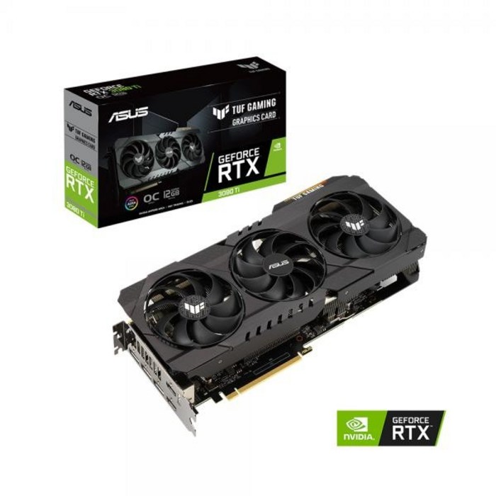 에이수스 TUF Gaming 지포스 RTX 3080 Ti O12G OC D6X 12GB 그래픽카드 TUF-RTX3080TI-O12G-GAMING 대표 이미지 - 딥러닝 GPU 추천