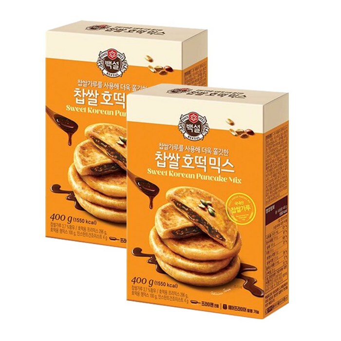 백설 찹쌀 호떡믹스, 400g, 2개 대표 이미지 - 호떡 추천