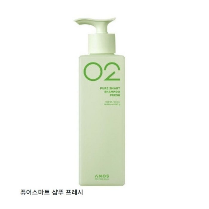 [BH] 아모스 퓨어스마트 샴푸 500ml 산뜻한 타입 유분 비듬완화 두피케어