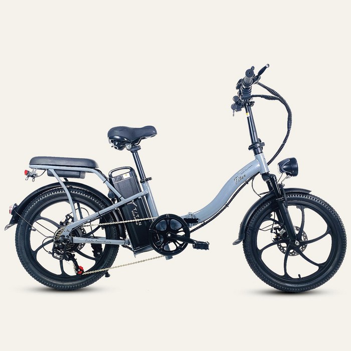 전기자전거 타이탄800 여성용 접이식 자전거 48V 500w, 그레이 전기자전거 타이탄800 여성용 접이식 자전거 48V 500w, 그레이