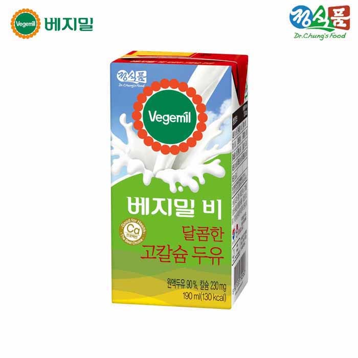 베지밀 비 달콤한 고칼슘 두유, 190ml, 80개 대표 이미지 - 달달한 음료 추천