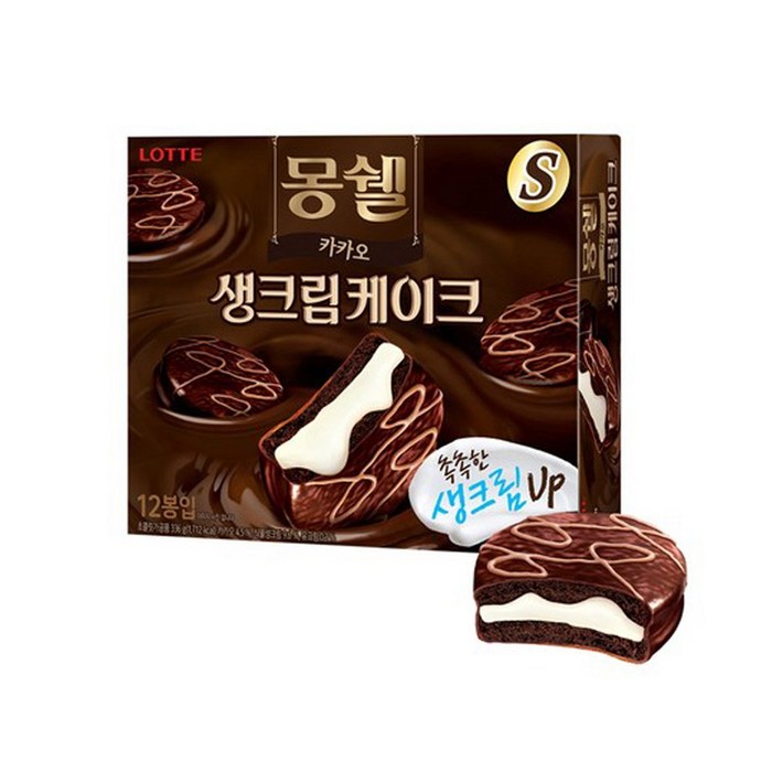 몽쉘 생크림케이크 카카오, 384g, 1개 대표 이미지 - 달달한 과자 추천