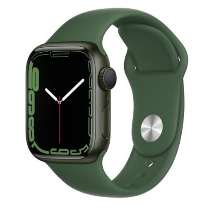 Apple 애플워치 7, 45mm, GPS+Cellular, 알루미늄, 그린 / 클로버 스포츠 밴드 대표 이미지 - 애플워치 셀룰러 추천