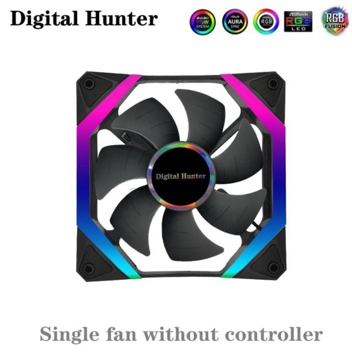 120mm PC 컴퓨터 케이스 팬 냉각 쿨러 6PIN 조정 가능한 RGB Led 12V 음소거 Ventilador PWM ARGB 팬 조정 속도 Aura Sync LK120, 협력사 대표 이미지 - 수랭 쿨러 추천