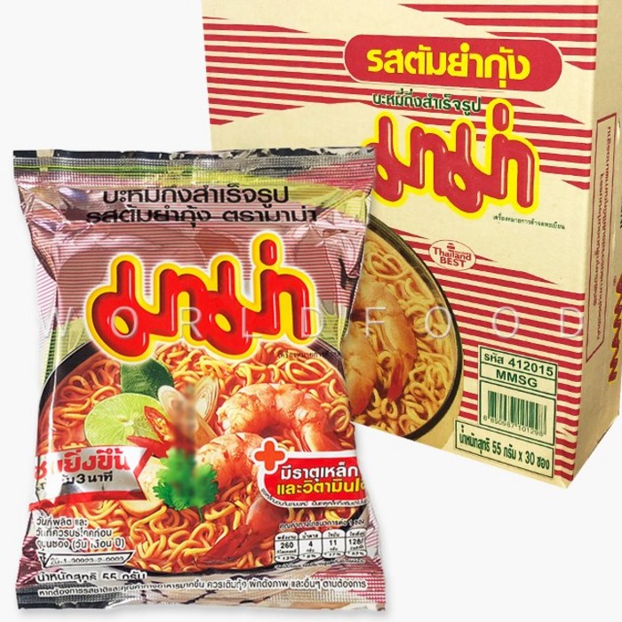 마마 쉬림 톰냠 플레이버 똠냠 봉지라면 55g, 30개 대표 이미지 - 똠얌꿍 추천