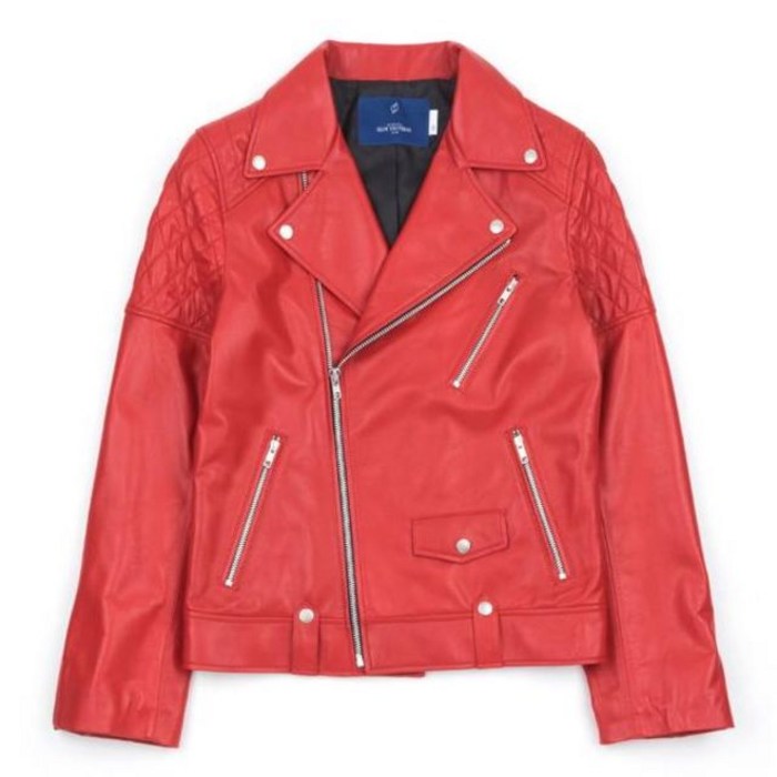 [천삼백케이] [슬로우 유니버스] quliting lamb skin classic rider jacket (red)(NEW3Z76NCC) 대표 이미지 - 남자 라이더자켓 추천