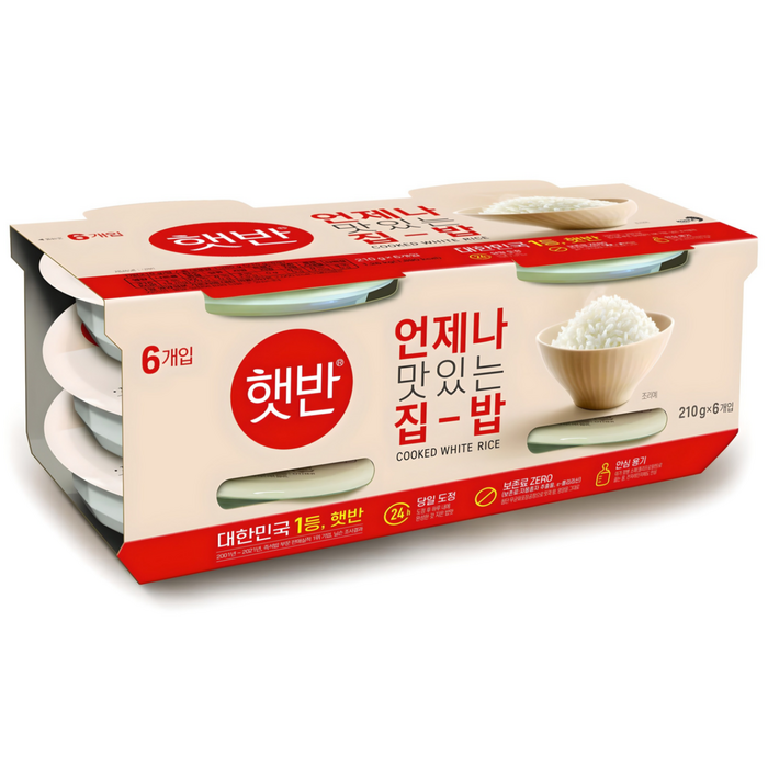 햇반 백미밥 210g 6개 소량 즉석밥 상비용