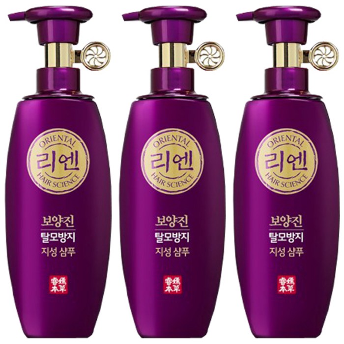 리엔 보양진 탈모증상완화 지성 샴푸, 400ml, 3개 대표 이미지 - 중건성 샴푸 추천