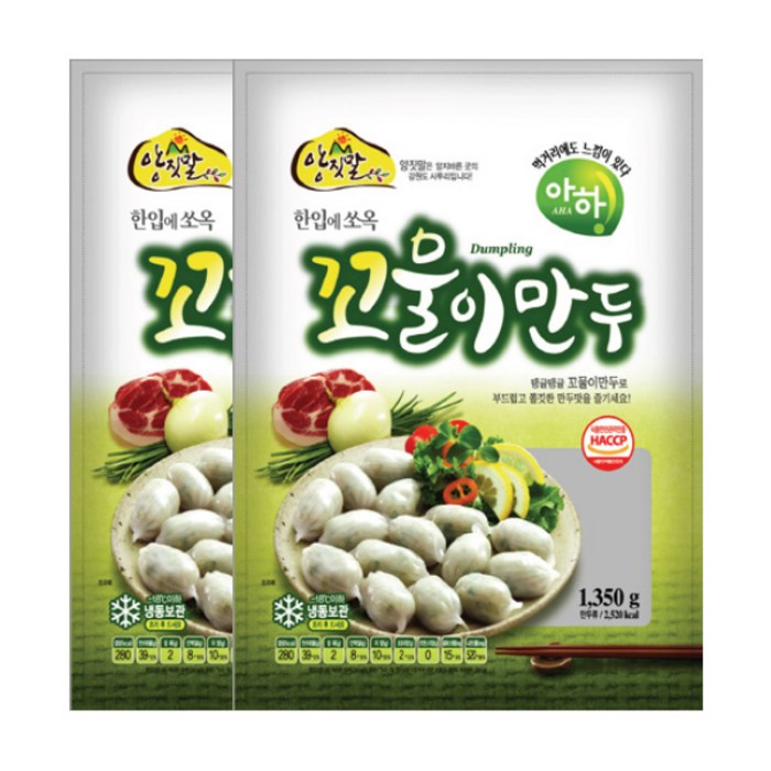 선비찬 아하고기꼬물이만두1.35Kg X 2봉 총 2.7Kg, 1.35kg 대표 이미지 - 감자만두 추천