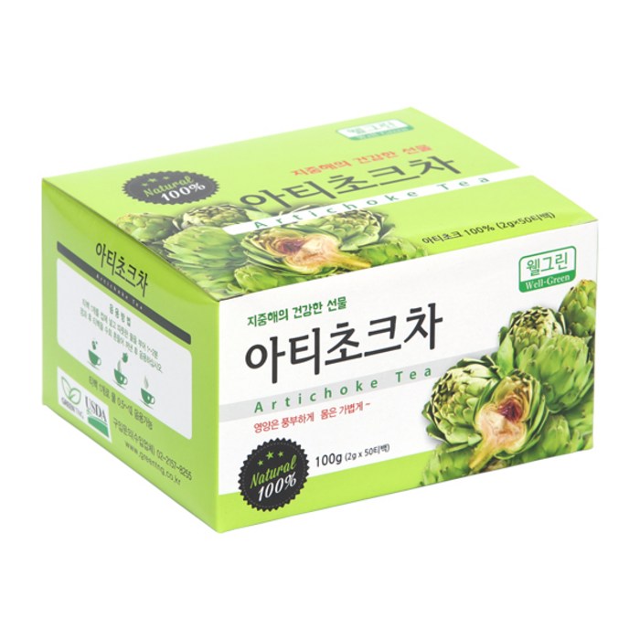 웰그린 아티초크차, 2g, 50개입, 1개 대표 이미지 - 독소 빼기 추천