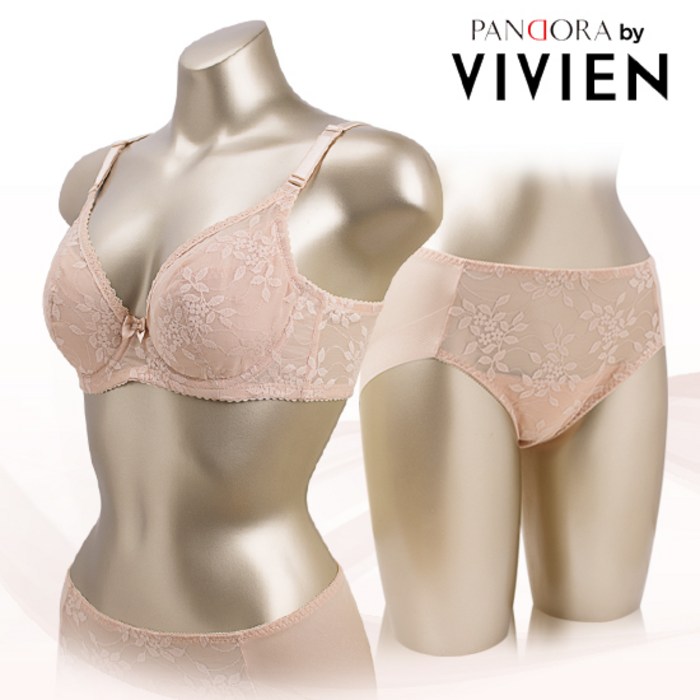 판도라바이비비안 와이어 브라 팬티 VBR7079 대표 이미지 - 비너스 브라 추천