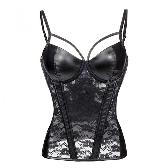 춘자몰 CO0201 파티 코르셋 섹시 가죽 다이어트 빅사이즈 BK 대표 이미지 - 섹시 가죽 추천