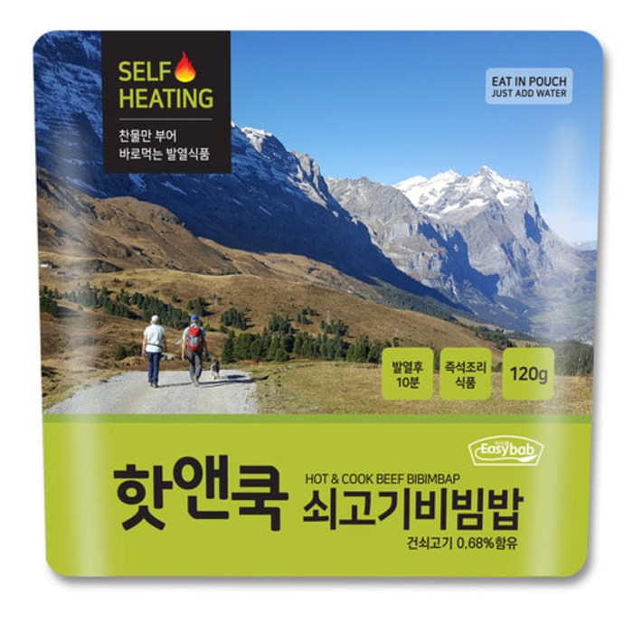 이지밥 핫앤쿡 쇠고기비빔밥 즉석 발열식품, 120g, 1개 대표 이미지 - 전투식량 추천