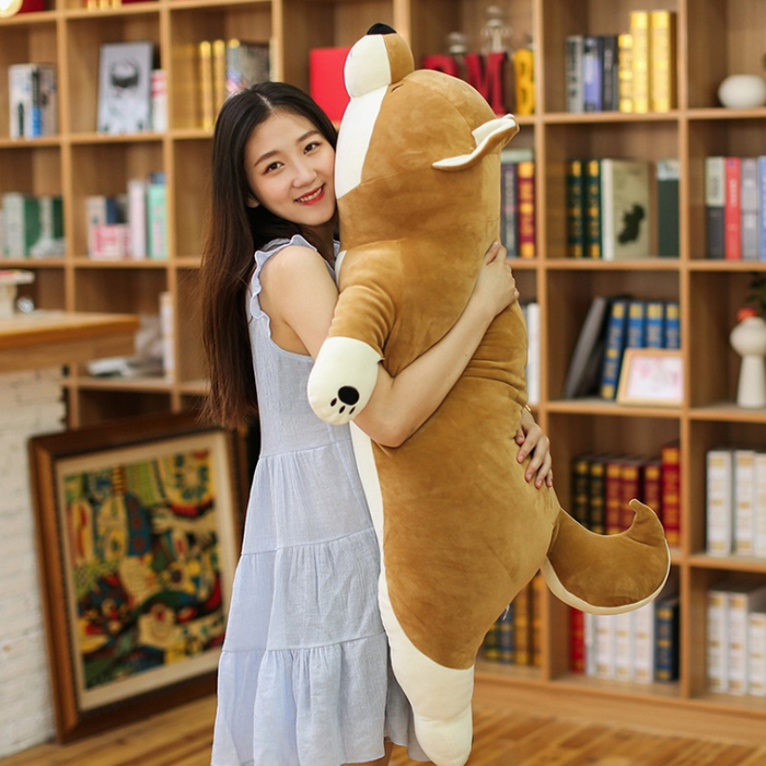 베스트로드 잠자는 시바견 대형인형 쿠션 모찌 인형, 브라운, 80cm 대표 이미지 - 시바견 인형 쿠션 추천