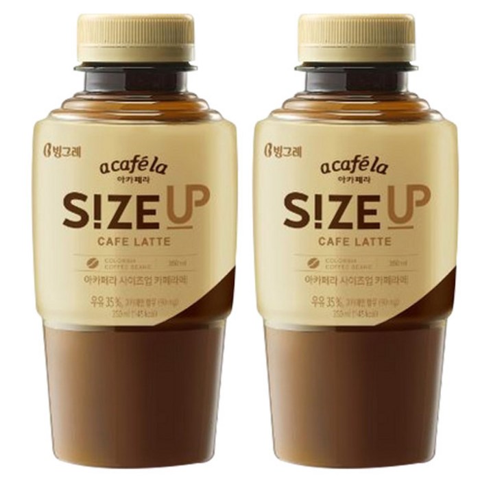 빙그레 아카페라 사이즈업 카페라떼 350ml x 20pet(1박스), 20병 대표 이미지 - 카페라떼 추천