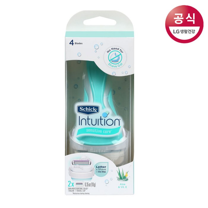 쉬크 인튜이션 네츄럴 알로에 여성용 면도기, 1개입, 1개 대표 이미지 - 여자 면도기 추천