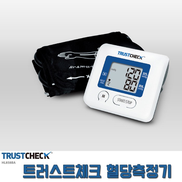 [아크레이] 트러스트체크 HL858BA 혈압측정기 혈압계, 1개