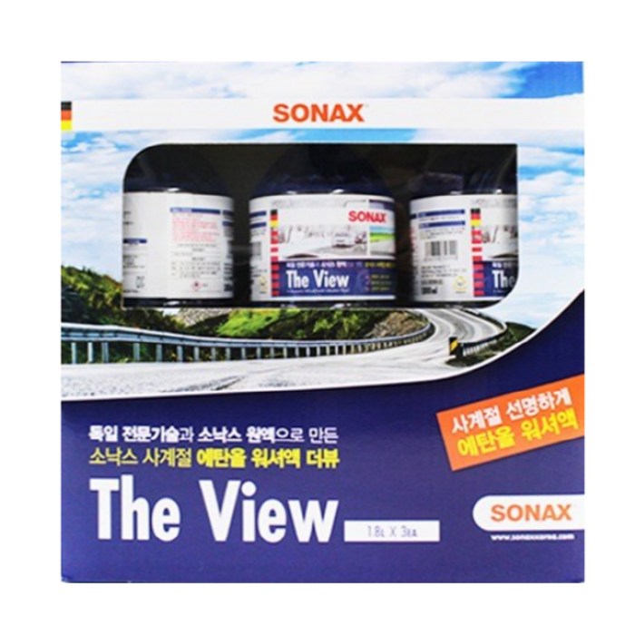 SONAX 소낙스 더뷰 에탄올 워셔액 1.8L * 3P 대용량 세차, 3개 대표 이미지 - 소낙스 차량용품 추천