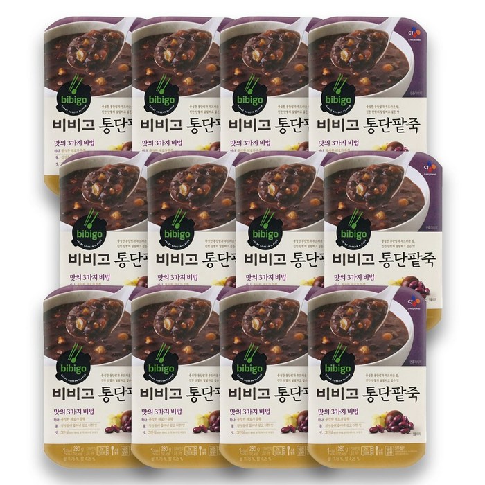백설 비비고 통단팥죽 280g, 12개 대표 이미지 - 삼계탕 추천
