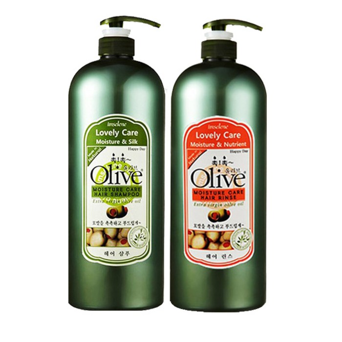 1+1 아임세레느 올리브 헤어 대용량 샴푸+ 린스, 1세트, 1500ml 대표 이미지