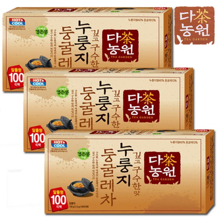 다농원 누룽지 둥굴레차, 150g, 3개 대표 이미지 - 녹차 티백 추천
