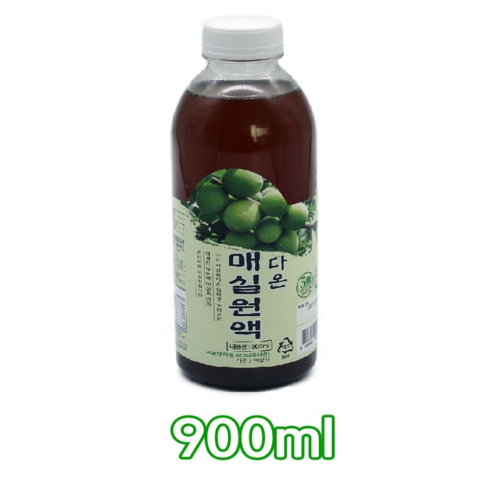 다온영농조합법인 다온매실원액 황매실3년숙성 900ml (무농약) 4개구매시 배송무료, 1개 대표 이미지 - 매실청 추천