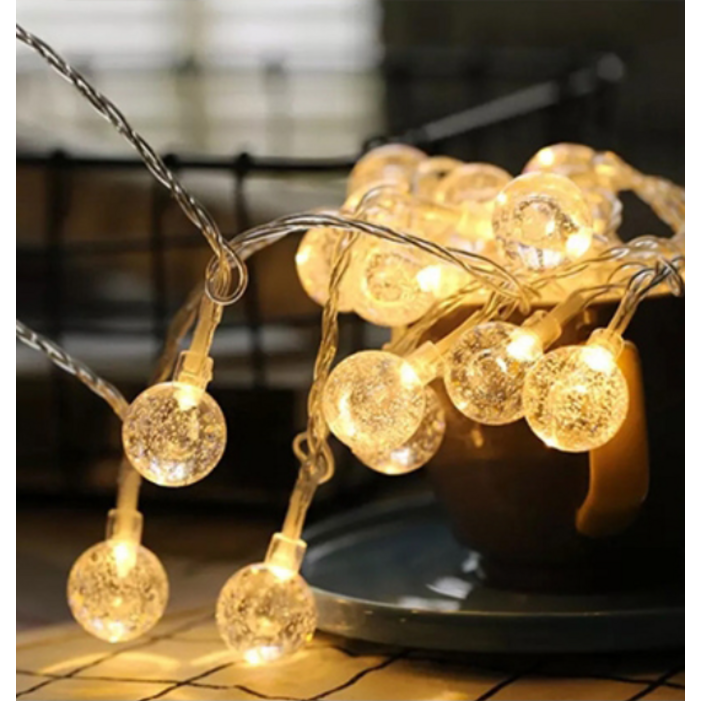 나스카피 감성캠핑 LED 투명선 줄전구 40구