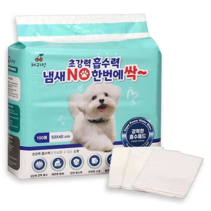 체리멍 한번에 싹 배변패드 레몬향, 100개입, 1개