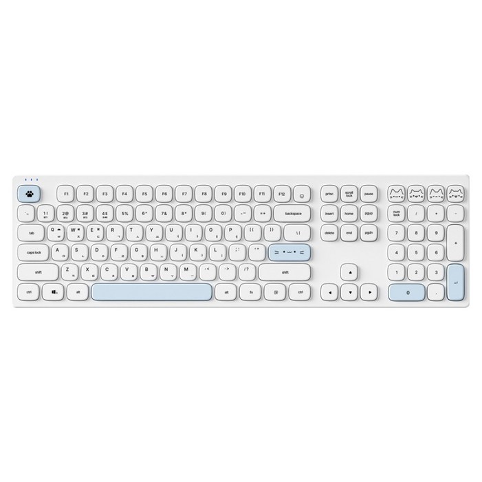 가츠 몬스타 유선 고양이 보글보글 차세대 멤브레인 인체공학 키보드, 제조사축, GUTS X108 SLIM, 스카이블루