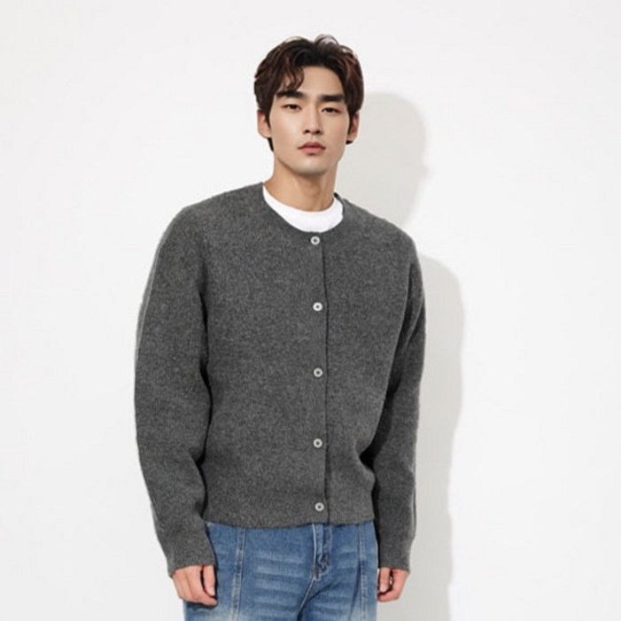 해리슨 남성용 에센셜 니트 크롭 가디건 HA1048 THE1031