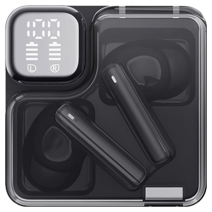 QCY T31 멜로버즈 네오 LED디스플레이 블루투스 이어폰, QCYT31 MeloBuds Neo, 블랙