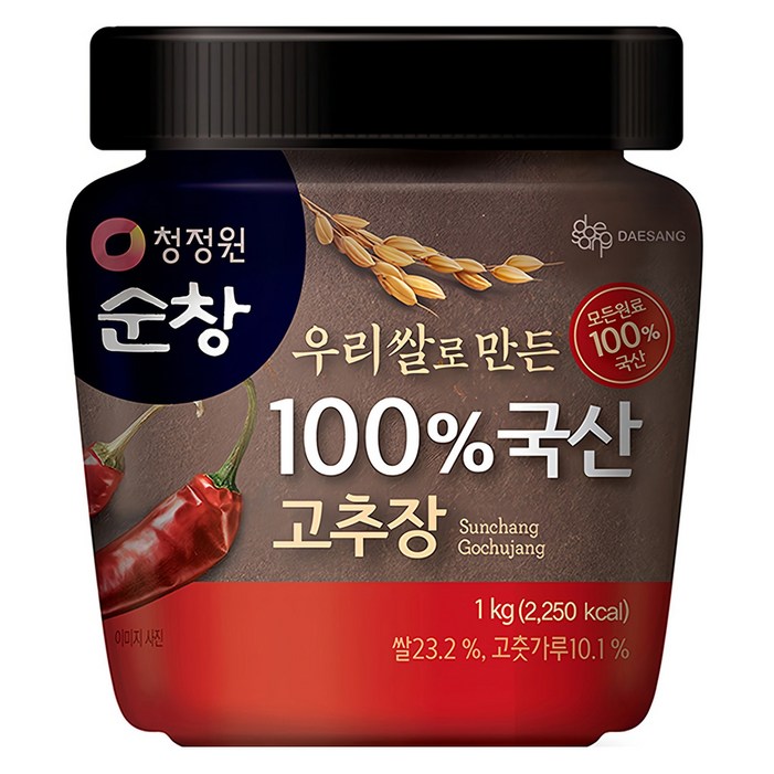 청정원순창 우리쌀로 만든 100 국산 고추장, 1kg, 1개