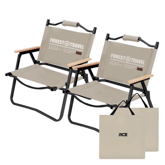 로티캠프 경량 로우 캠핑 의자 2p  전용가방 2p 세트