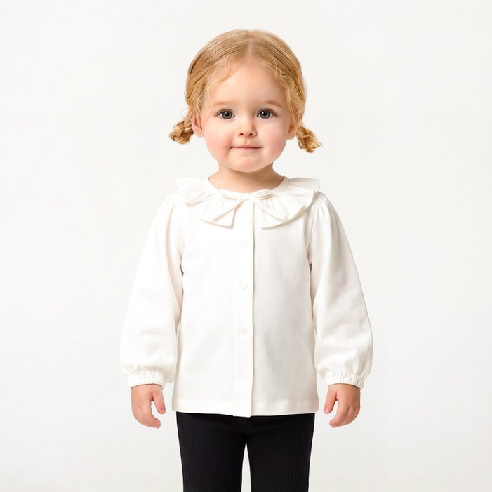 에스더버니리틀 쁘띠리본프릴 블라우스 티셔츠