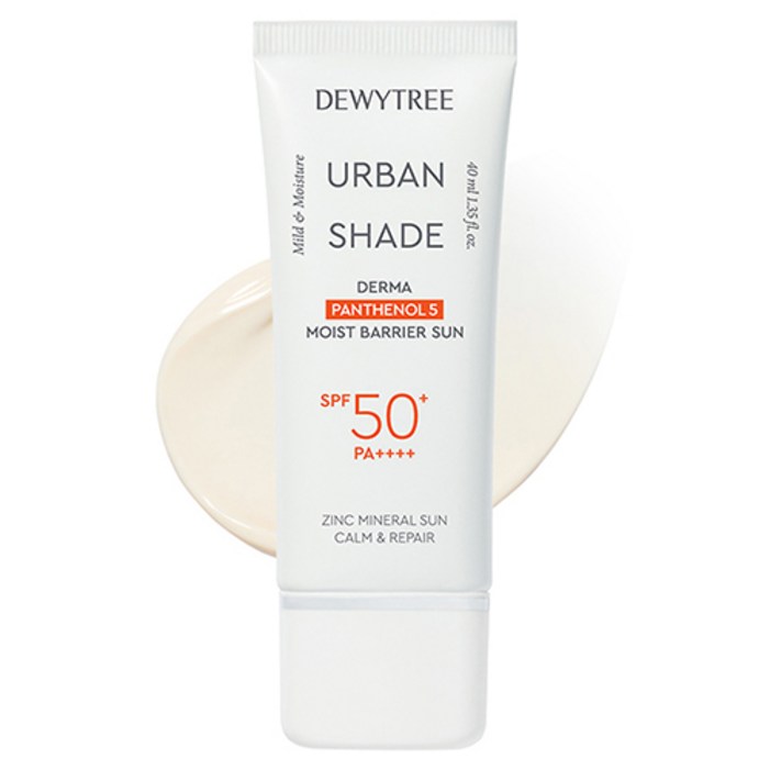 듀이트리 어반 쉐이드 더마 판테놀 5 수분 장벽 선크림 SPF50 PA, 40ml, 1개 듀이트리 어반 쉐이드 더마 판테놀 5 수분 장벽 선크림 SPF50 PA, 40ml, 1개