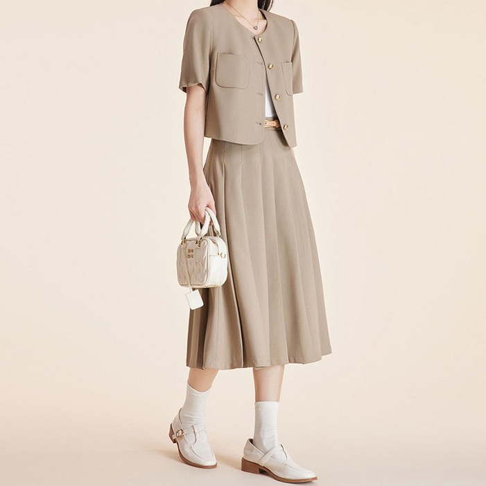 페이퍼먼츠 르네 롱 스커트 여름 정장 투피스 세트 10463