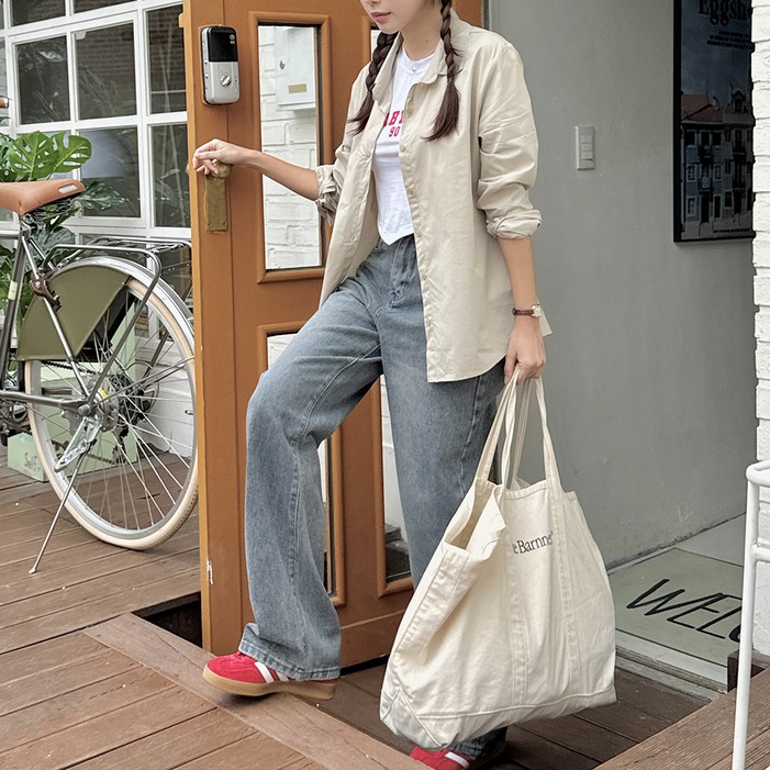 토마토팩토리 여성용 숏/기본/롱 하이슈 와이드 데님 팬츠