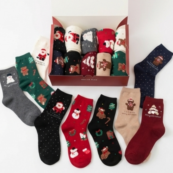 국산 선물용 데일리 양말 10종 세트